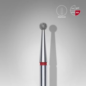   Staleks Gyémánt csiszolófej - "golyó" piros 2,5mm - FA01R025