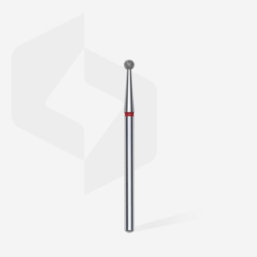 Staleks Gyémánt csiszolófej - "golyó" piros 2,5mm - FA01R025