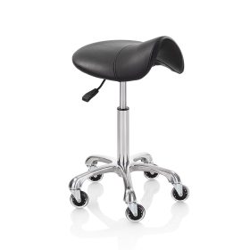   Roller Pro Elité Comfort Sadlle M fekete nyeregzsámoly króm talppal