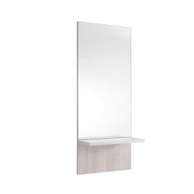 Tükör fal fehér vörösfenyő polccal