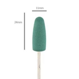   Aphro Nails gumi köröm polirozó fej sötét zöld közepes