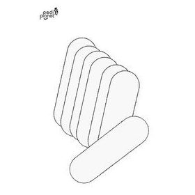   Pedi Planet sarokreszelő lap fehér "180" (20db) FÉM nyelű sarokreszelőhöz