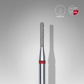   Staleks Gyémánt csiszolófej lekerekített - "cilinder" piros - FA30R014/8