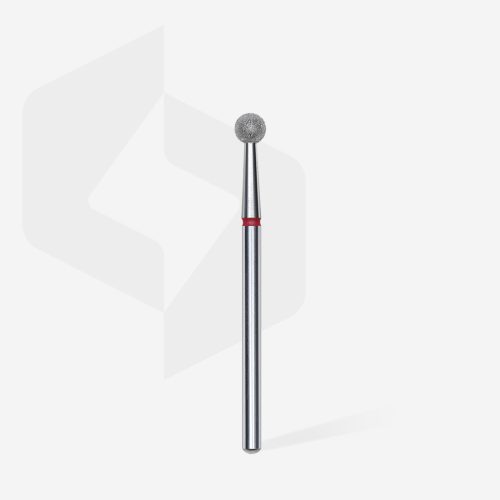 Staleks Gyémánt csiszolófej - "golyó" piros 4mm - FA01R040