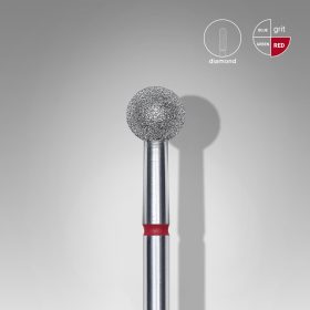   Staleks Gyémánt csiszolófej - "golyó" piros 5mm - FA01R050