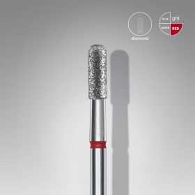   Staleks Gyémánt csiszolófej lekerekített - "cilinder" piros - FA30R023/6.5