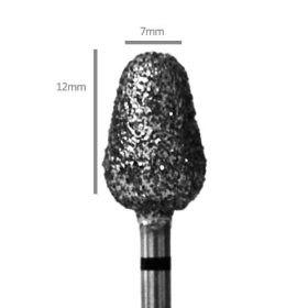   Pedi Planet gyémánt fréz közepes buzogány (extra durva- fekete)