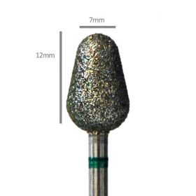   Pedi Planet gyémánt fréz közepes buzogány (durva- zöld)