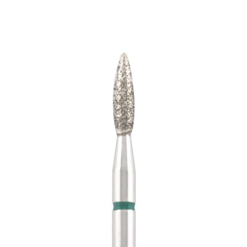 Divinity Gyémánt csiszolófej "flame" sharp zöld L- 8,0 mm, 2,1 mm DBS-243G.021.SH