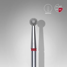   Staleks Gyémánt csiszolófej - "golyó" piros 3,5mm - FA01R035