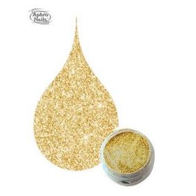 Aphro Nails színes porcelánpor Gold Glitter 3,5g