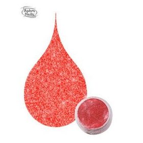Aphro Nails színes porcelánpor Red Glitter 3,5g