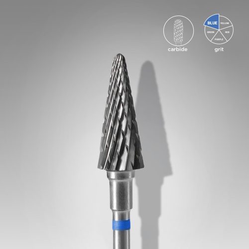 Staleks Karbid csiszolófej - "cone" kék - FT71B060/14