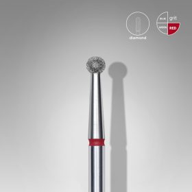   Staleks Gyémánt csiszolófej - "golyó" piros 2,7mm - FA01R027