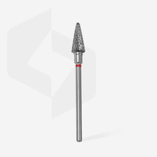 Staleks Karbid csiszolófej - "cone" piros - FT71R060/14